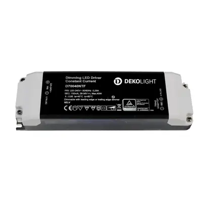 Deko-Light LED-napájení BASIC, DIM, CC, D70040NTF/40W konstantní proud 700 mA IP20 stmívatelné 2