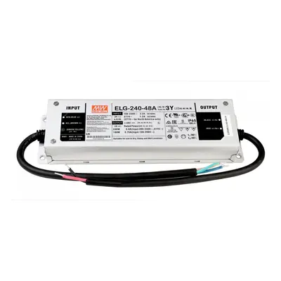 Meanwell napájení CV. ELG-240-48A konstantní napětí 0-5000 mA IP67 48V DC 240,00 W - LIGHT IMPRE