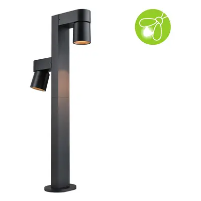 LED stojací svítidlo Kimu neláká hmyz IP44 822mm 2200K 2x7,8W / 230V 70° antracit hliník - PAULM