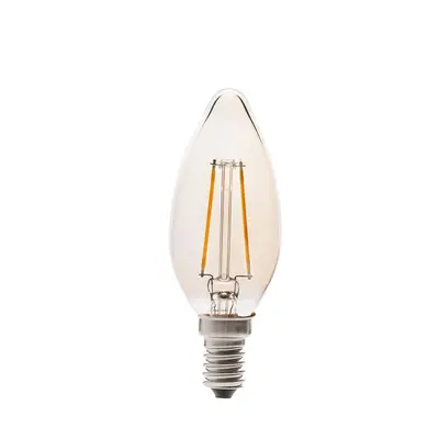 LED žárovka svíčka filament AMBER E14 2W 2200K - FARO