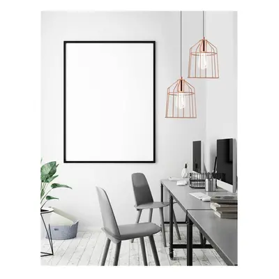 Závěsné svítidlo PEPPINO matná měď černý a bílý kabel E27 1x12W - NOVA LUCE