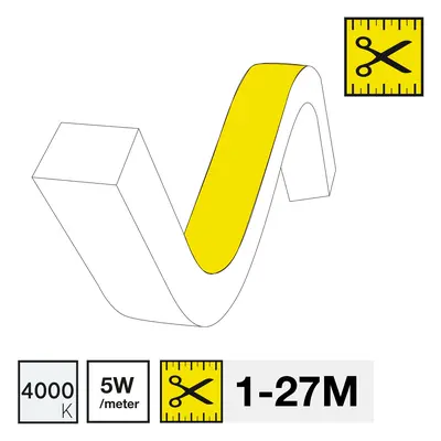 LED pásek SLC NEON FLEX TOP 4000K 5W 411LM 1-27M IP67 - TLG