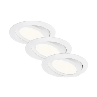 3ks sada LED vestavné svítidlo, pr. 14 cm, 6,4 W, bílé - BRILONER