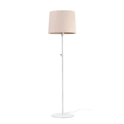 SAMBA bílá/skládaná béžová stojací lampa - FARO