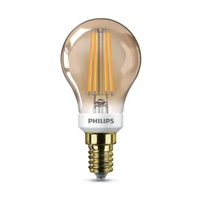 Vintage LED žárovka E14 P45 5W 350lm 2200K stmívatelná, gold - PHILIPS (929001896601)