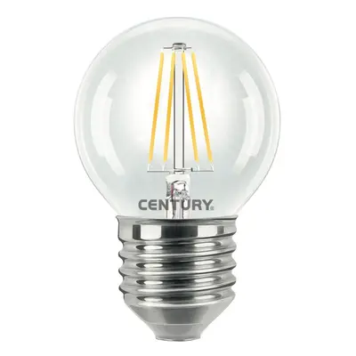 LED FILAMENT MINI GLOBE ČIRÁ 6W E27 2700K 806Lm 360d 45x72mm IP20 - CENTURY