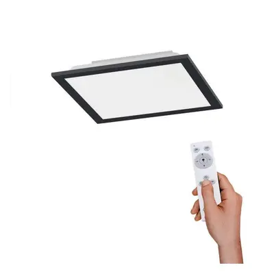 FLAT LED stropní svítidlo hranaté v černé s nastavitelou barvou světla a funkcí stmívání 2700-50