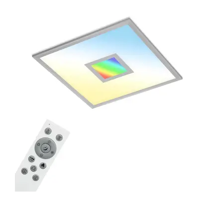 CCT svítidlo LED panel, RGB centrální světlo, 44,5 cm, 24 W, 2400 lm, stříbrná - BRILO