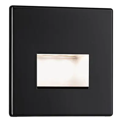 LED vestavné svítidlo do zdi Edge Quadro hranaté 8x8cm 1,2W 230V 2700K černá mat - PAULMANN