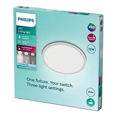 LED Koupelnové stropní svítidlo Philips Superslim CL550 8719514327221 15W 1500lm 4000K IP44 25cm