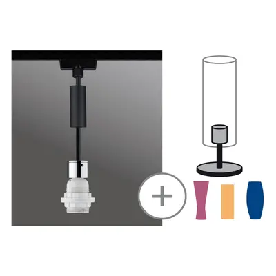 URail 2Easy Basic závěs max. 20W E27 černá mat chrom kov/umělá hmota - PAULMANN