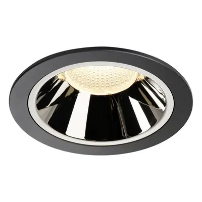 NUMINOS® DL XL vnitřní LED zápustné stropní svítidlo černá/chrom 3000 K 20° - BIG WHITE (SLV)