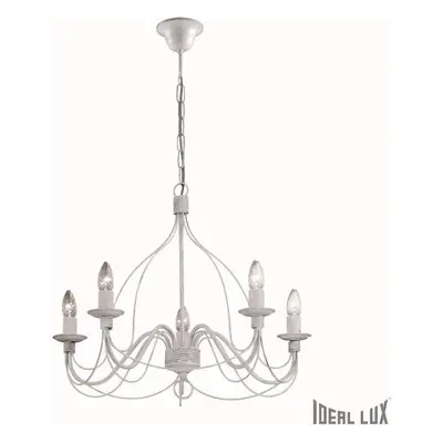 Závěsné svítidlo Ideal Lux Corte SP5 bianco antico 005881 bílé - IDEALLUX