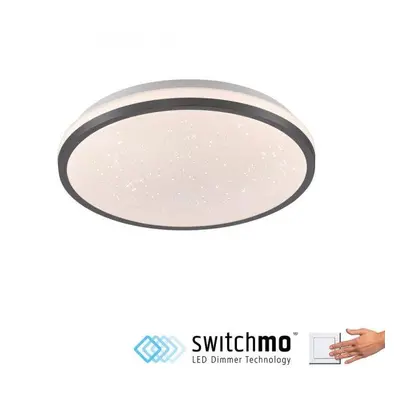 KYLE LED stropní svítidlo průměr 28cm černé hvězdné nebe krokově stmívatelné 3000K - JUST LIGHT