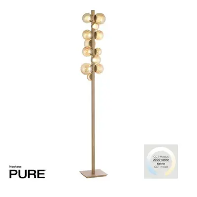 LED stojací svítidlo PURE Popup bronz stmívatelné jantarové sklo 2700-5000K - PAUL NEUHAUS