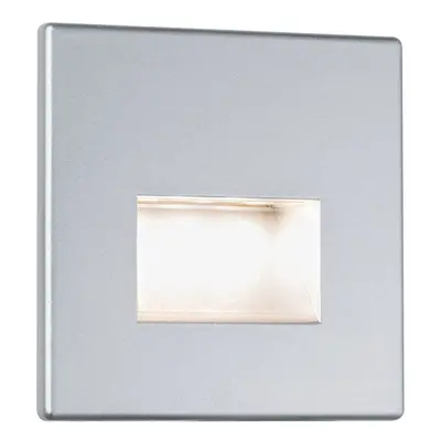 LED vestavné svítidlo do zdi Edge Quadro hranaté 8x8cm 1,1W 230V 2700K matný chrom - PAULMANN