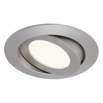 LED vestavné svítidlo, pr. 10,6 cm, 6 W, matný nikl - BRILONER