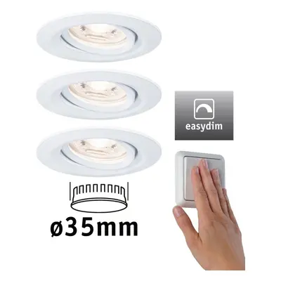 LED vestavné svítidlo Nova mini Plus EasyDim výklopné 3x4,2W 2.700K bílá mat 230V - PAULMANN