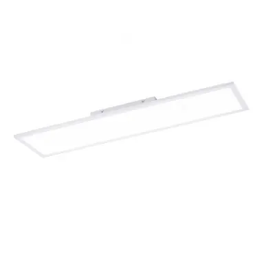 FLAT LED panel svítidlo, bílá, 100x25 cm, přímé a nepřímé osvětlení, sériový obvod, paměťová fun