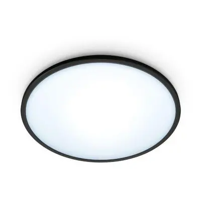 LED Stropní přisazené svítidlo WiZ Superslim 8719514338036 16W 1500lm 2700-6500K IP20 29,2cm čer