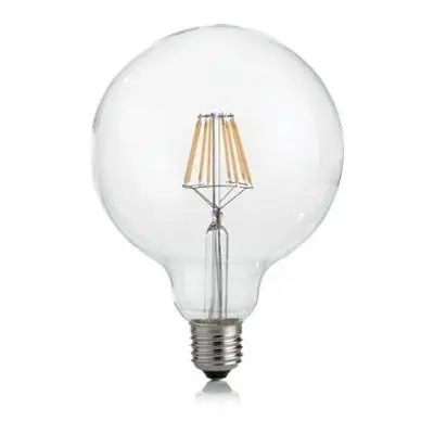 LED filamentová žárovka Ideal Lux Classic Globo D125 Trasp 188959 E27 8W 860lm 3000K 12,5cm čirá