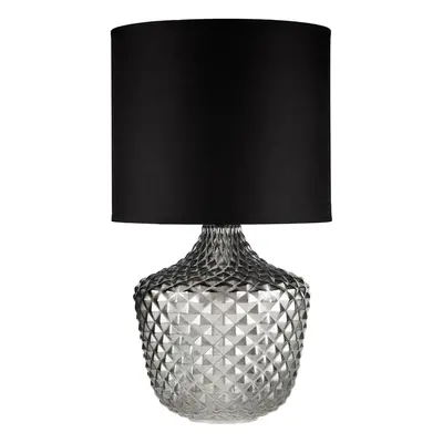 Stolní lampa Brilliant Jewel E27 315mm max. 20W kouřové sklo/černá sklo/látka - PAULMANN