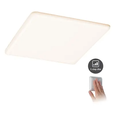 LED vestavné svítidlo Veluna VariFit IP44 3-krokové-stmívatelné hranaté 215x215mm 21W 3.000K sat