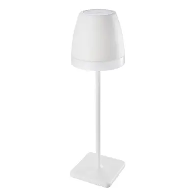 Venkovní stolní lampa COLT bílý litý hliník a akryl LED 2W 3000K IP54 62st. 5V DC vypínač na těl