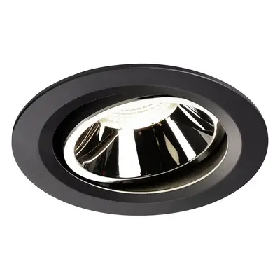 NUMINOS® MOVE DL L vnitřní LED zápustné stropní svítidlo černá/chrom 4000 K 40° otočné a výkyvné