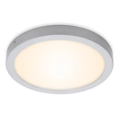 LED stropní svítidlo, pr. 30 cm, 21 W, matný chrom - BRILONER