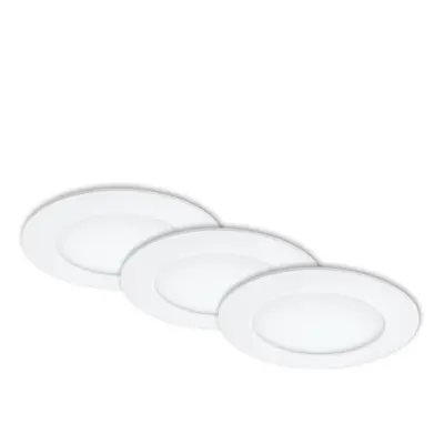 3ks sada LED vestavné svítidlo, pr. 12 cm, 6,4 W, bílé - BRILONER