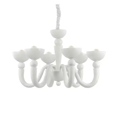 Závěsné svítidlo Ideal Lux Bon Bon SP6 bianco 093994 bílé 80cm - IDEALLUX