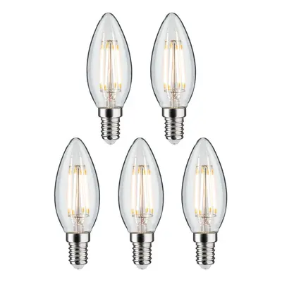 Filament 230V LED svíčka E14 5x4,8W 2700K čirá - PAULMANN