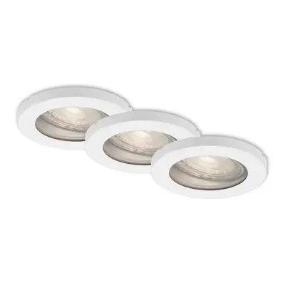 3ks sada LED vestavné svítidlo, pr. 8,5 cm, 5 W, bílé - BRILONER