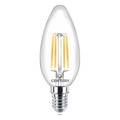 FILAMENT LED INCANTO CANDELA CHIARA 6W E14 4000K DIM - CENTURY