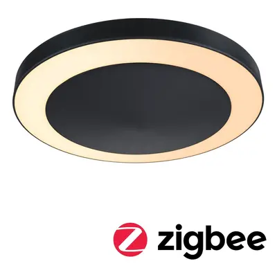 LED stropní svítidlo Smart Home Zigbee Circula soumrakový senzor IP44 320mm CCT 14W antracit - P