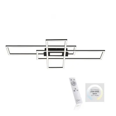 ASMIN LED stropní svítidlo, černá, 99x29cm, hranaté, stmívatelné, downlight+sidelight 2700-5000K