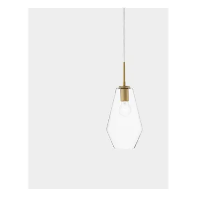 Závěsné svítidlo PRISMA zlatý kov čiré sklo E27 1x12W 230V IP20 bez žárovky - NOVA LUCE