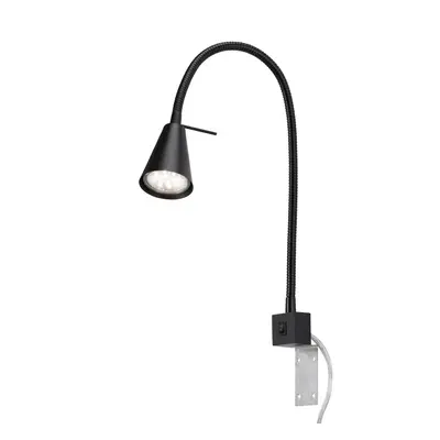 Flexibilní nástěnné svítidlo 40,3 cm 1xGU10 5W 400lm černá - BRILONER