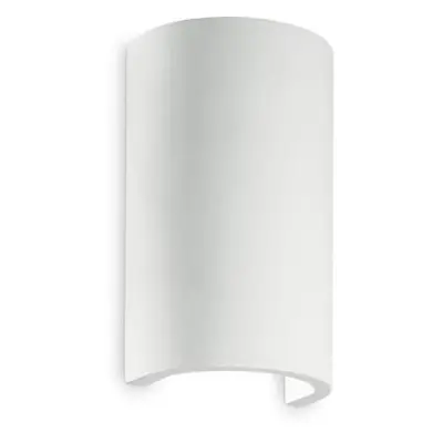 Nástěnné svítidlo Ideal Lux Flash Gesso AP1 round 214696 1x40W kulaté - IDEALLUX