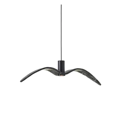 Night Birds Exterior, závěsné svítidlo, 6,5W LED, šedé kouřové sklo BROKISGLASS / černý elox / k