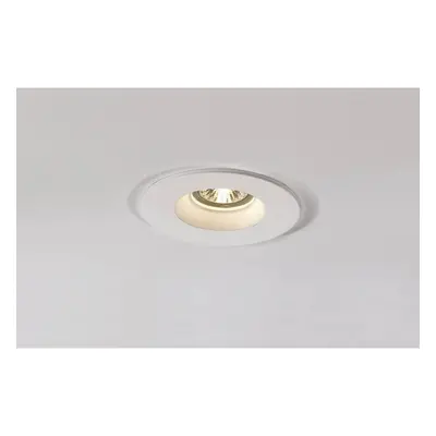 PLASTRA typu downlight, GU10, kulaté, bílá sádra - BIG WHITE (SLV)