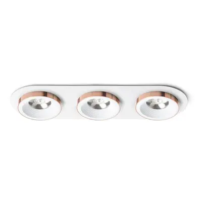 SHARM R III zápustná bílá měď 230V LED 3x10W 24° 3000K - RED - DESIGN RENDL