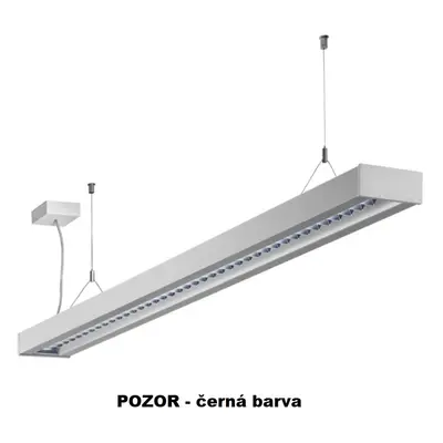 AKCE - Závěsné svítidlo Zuli 7700lm 62,9W Ra80 4000K parabolická mřížka 1425x125x50mm černé (121