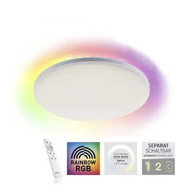 Stropní svítidlo CONRAD LED 24W 2700-5000K + LED 3W RGB bílé - LEUCHTEN DIREKT / JUST LIGHT