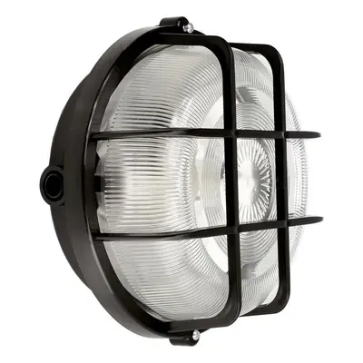 Deko-Light stropní a nástěnné přisazené svítidlo - Sotano Retro, kulaté, 1x max. 60 W E27, černá