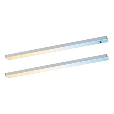 LED podskříňkové svítidlo Inline 2ks sada 2x4W 350x26mm 24V matný chrom - PAULMANN