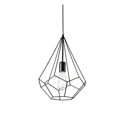 Závěsné svítidlo Ideal Lux Ampolla-3 SP1 nero 148175 černé 30cm - IDEALLUX