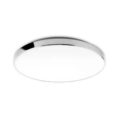 LED stropní svítidlo, pr. 35,5 cm, 18 W, bílé-chrom - BRILONER