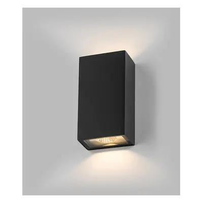 LED2 Nástěnné venkovní svítidlo BLOCK, A DALI/PUSH DIM 6W 3000K antracit - LED2 Lighting